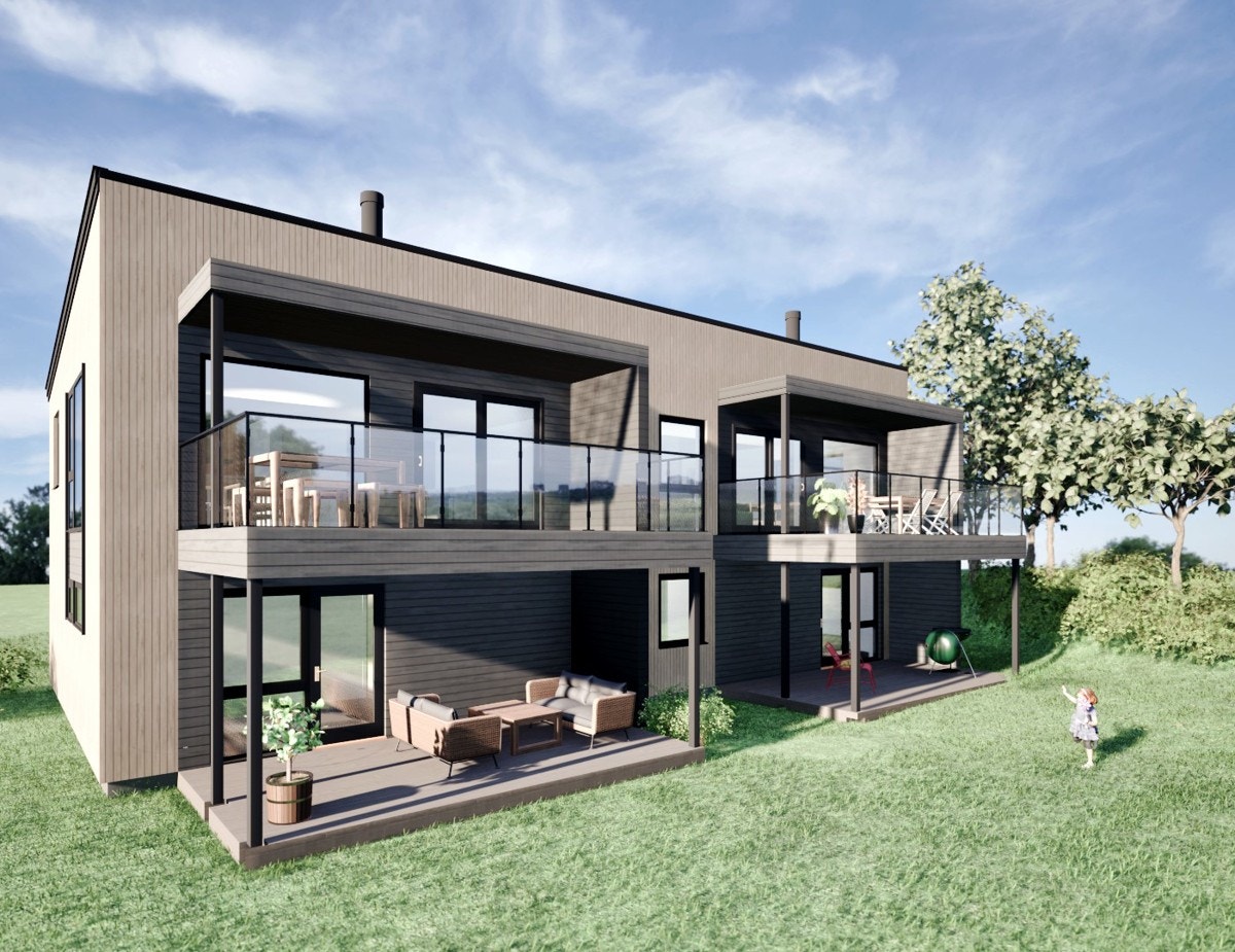 Illustrasjon av fasade. Galleribilde