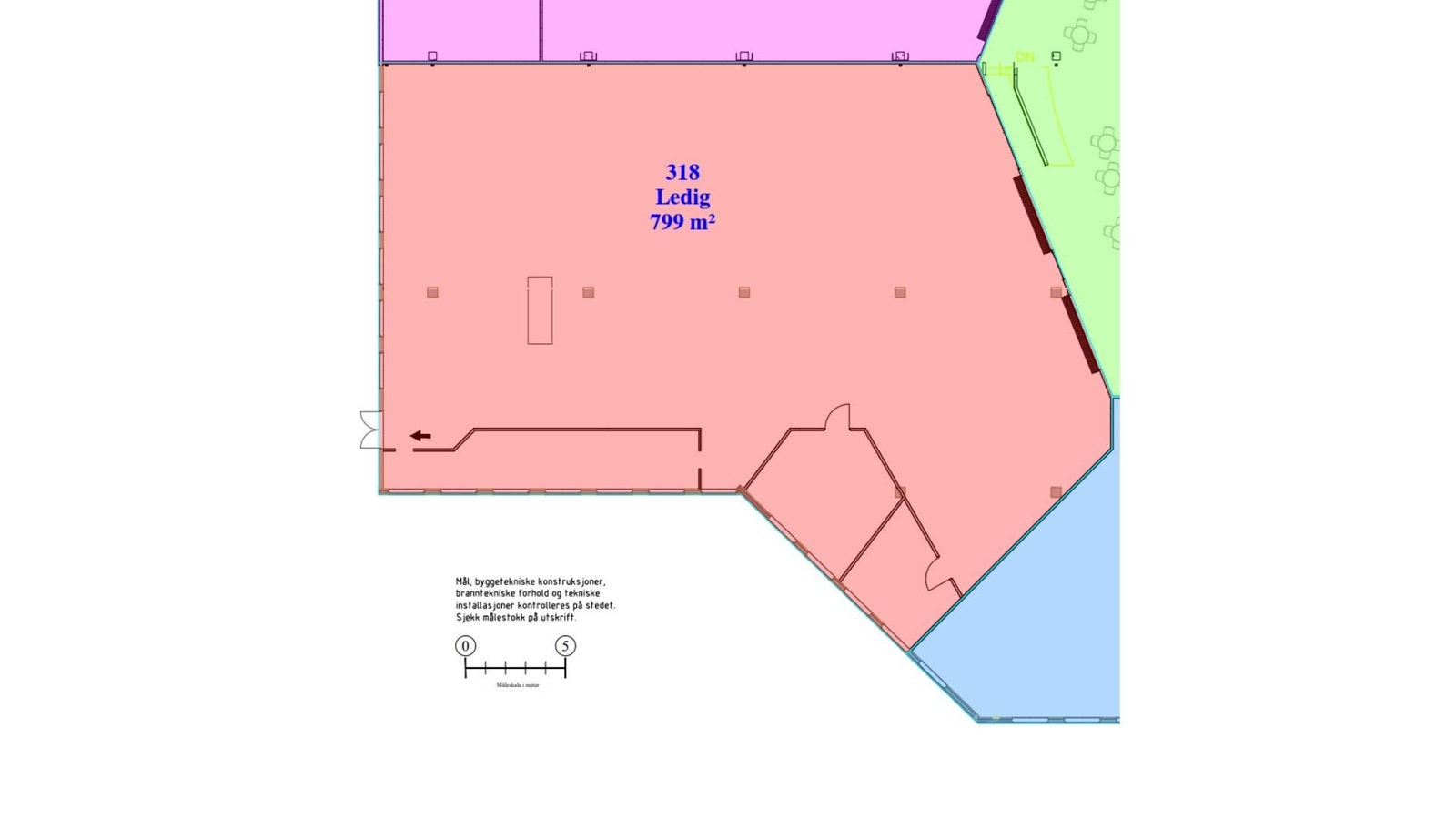 Lokale 318 på 799 kvm Galleribilde
