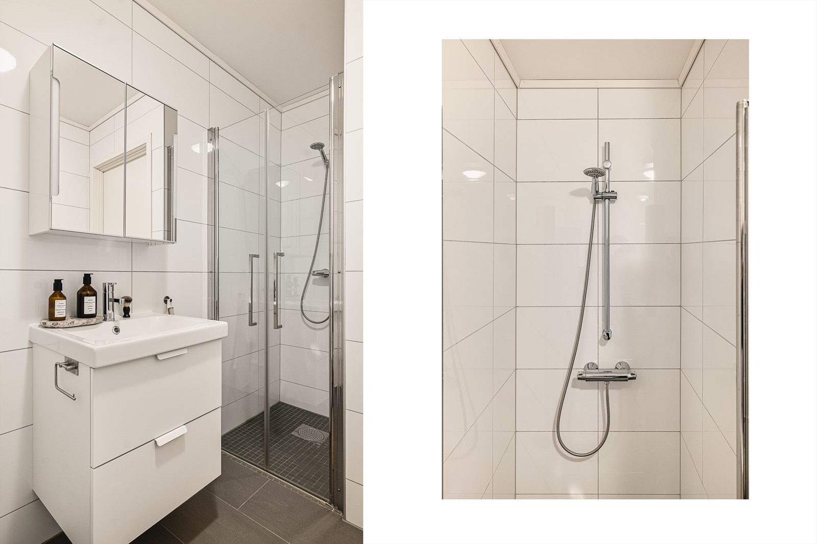 - Merk at baderommet er innredet med opplegg for vaskemaskin og rør-i-rør fordelerskap - Galleribilde