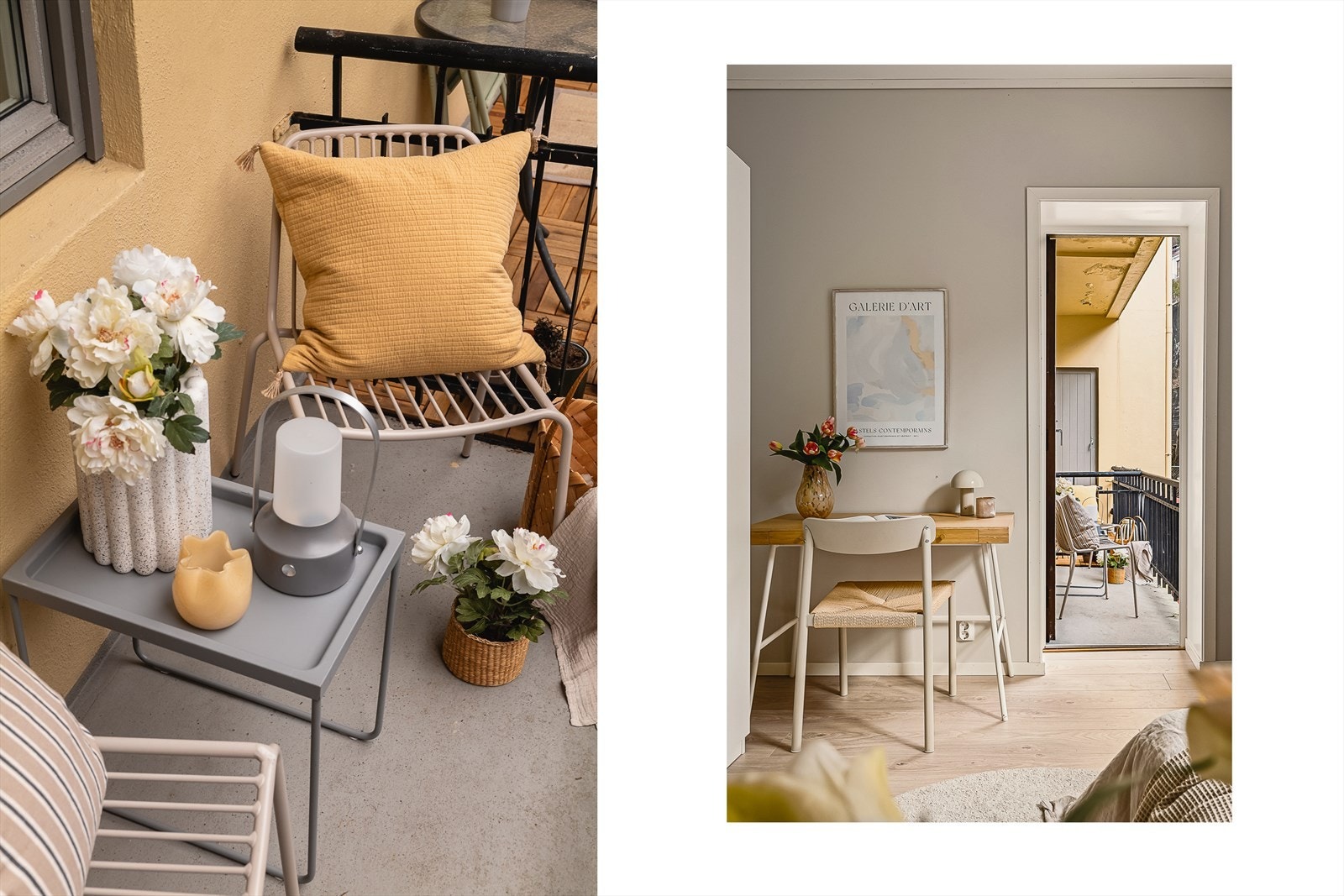 - Fra soverommet er det utgang til en koselig balkong vendt mot rolig bakgård - Galleribilde