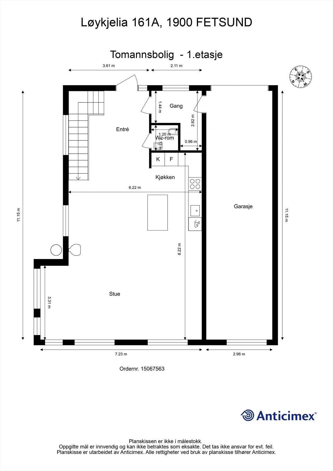 Plantegning - 1.etasje Galleribilde
