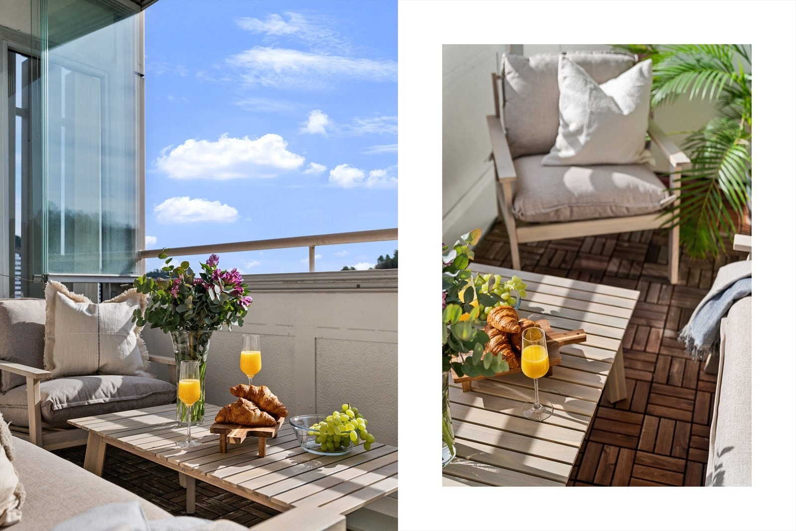 - Det at balkongen er innglasset gjør bruksmulighetene betraktelig større, og den kan nytes store deler av året - Galleribilde