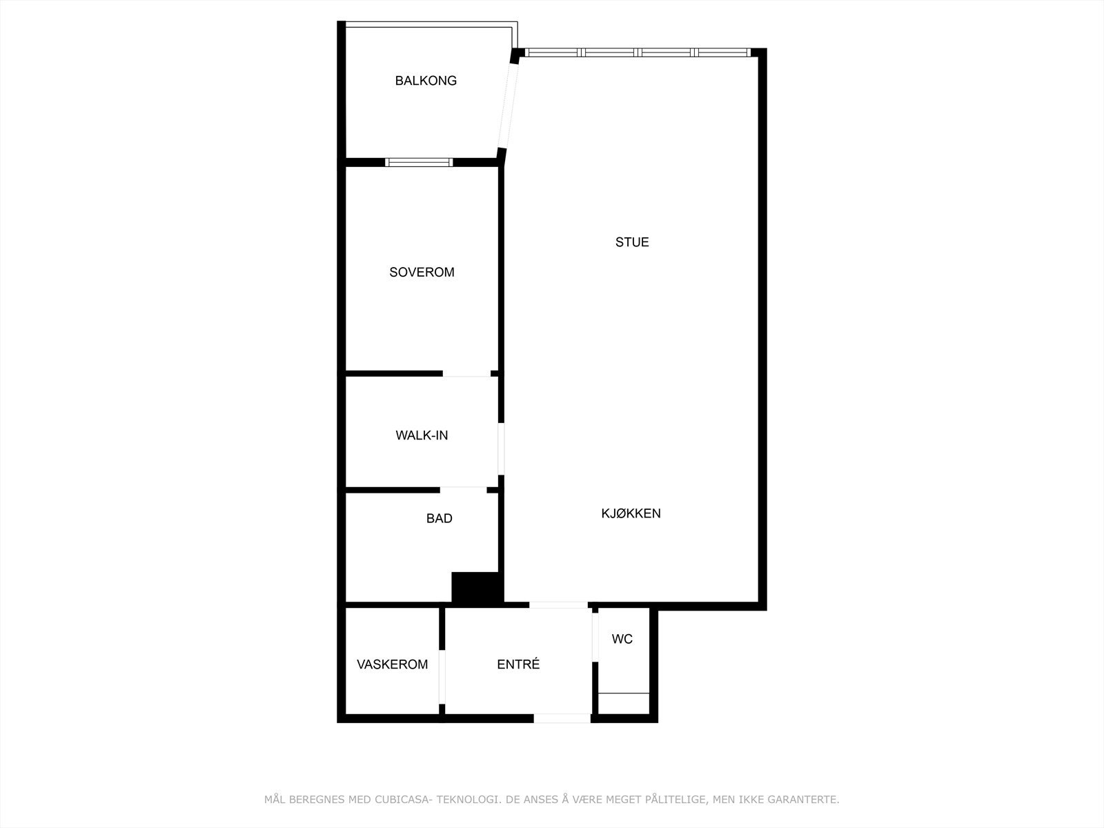 Planteikning av leiligheita Galleribilde