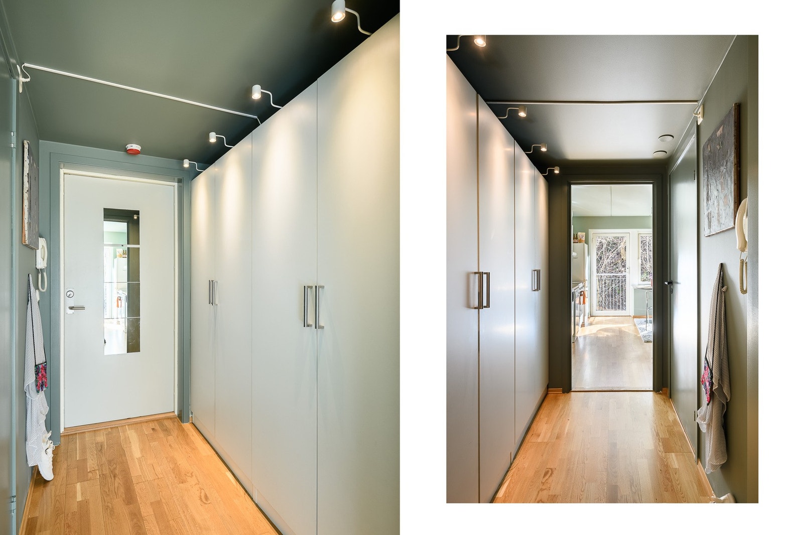 Enkelt adkomst med heis. Du ønskes velkommen inn i en lys og innbydende entré med god plass til oppbevaring av yttertøy og sko. m.m. Galleribilde