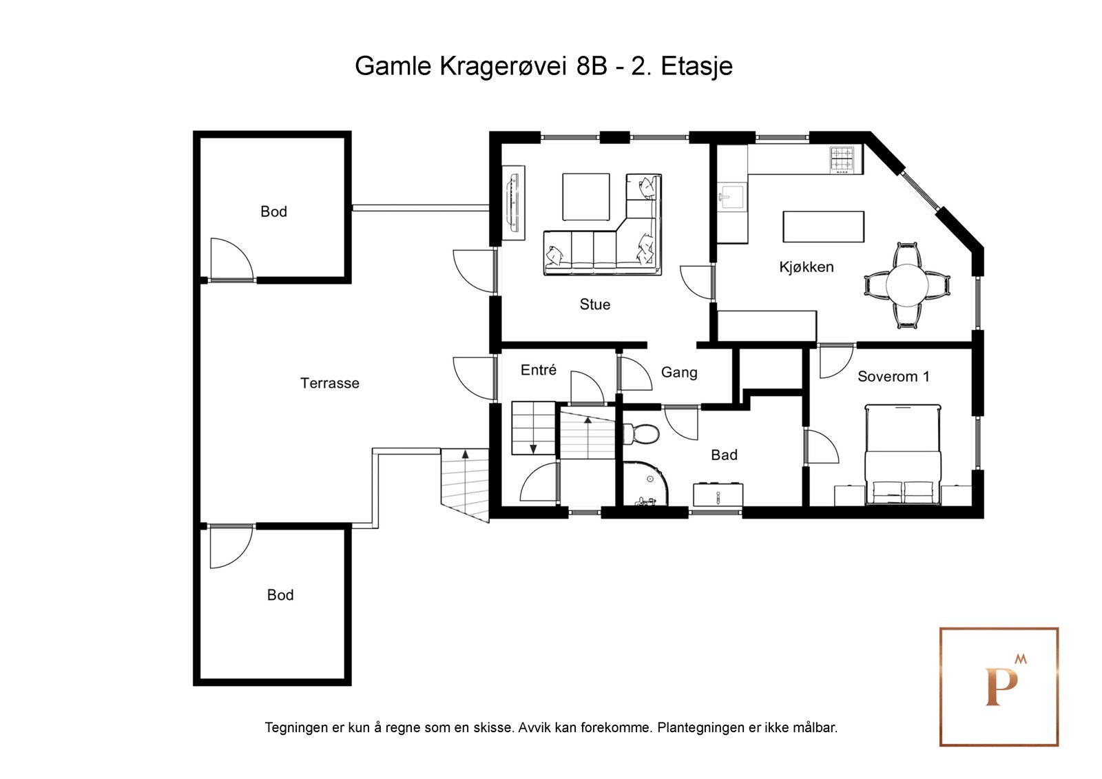 Plantegning 8B 2.etasje Galleribilde