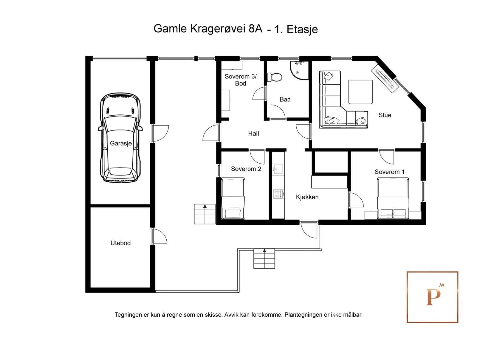 Plantegning 8A 1. etasje Galleribilde