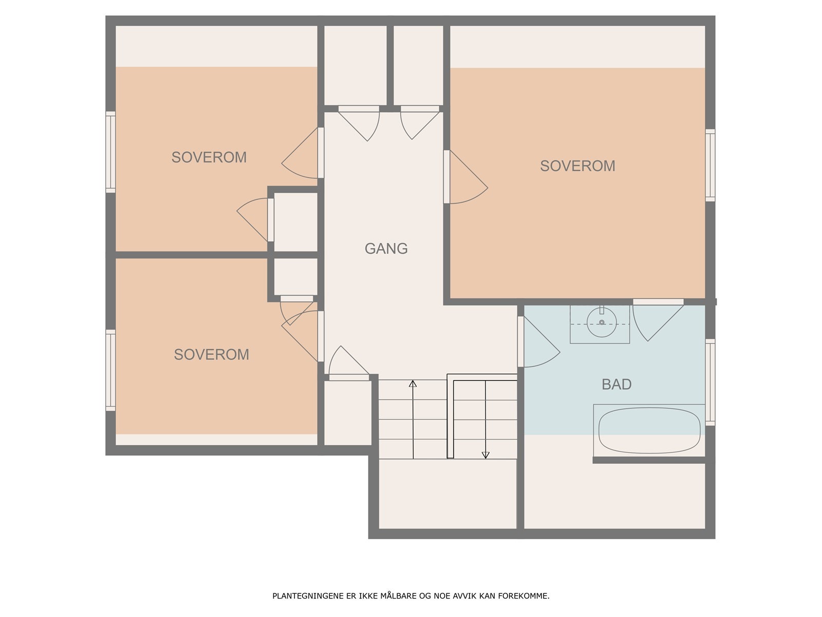 Plantegning loftsetasje Galleribilde