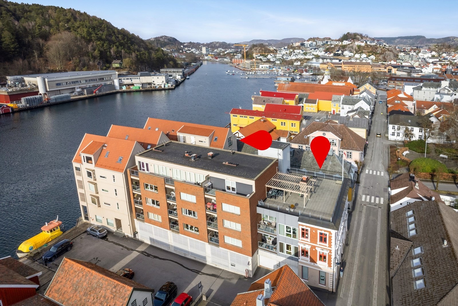 Leilighet og felles solrik takterrasse Galleribilde