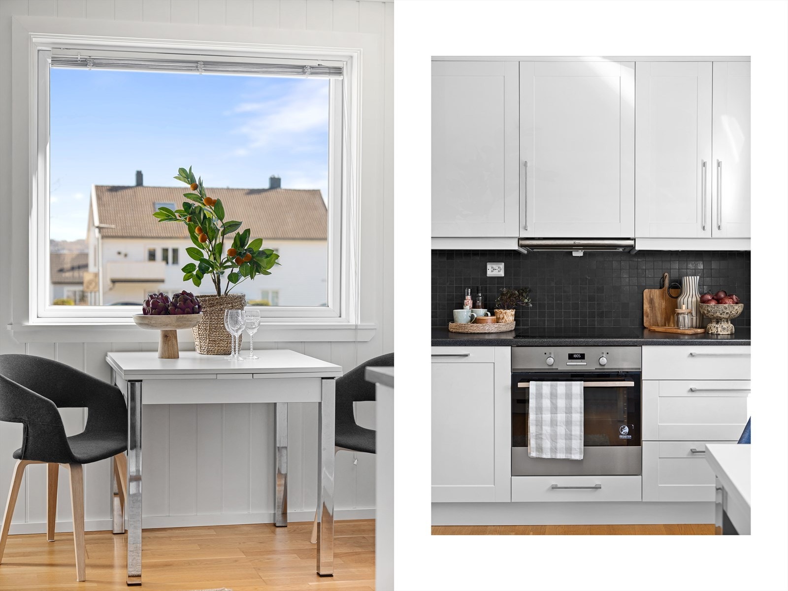 På kjøkkenet er det også plass til en sittegruppe om du vil. Galleribilde