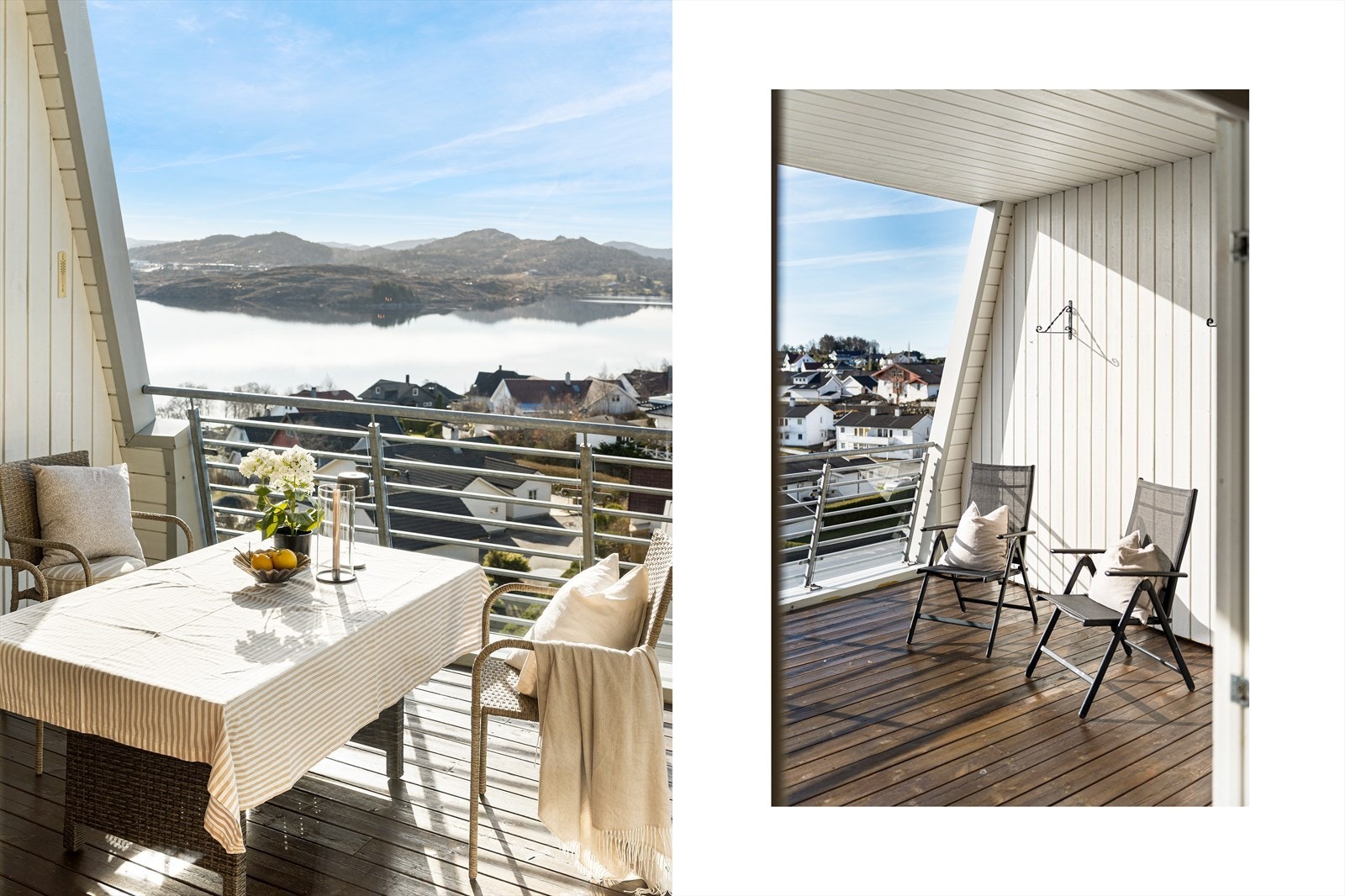 På den romslige terrassen er det god plass til det man måtte ønske av utemøblement Galleribilde