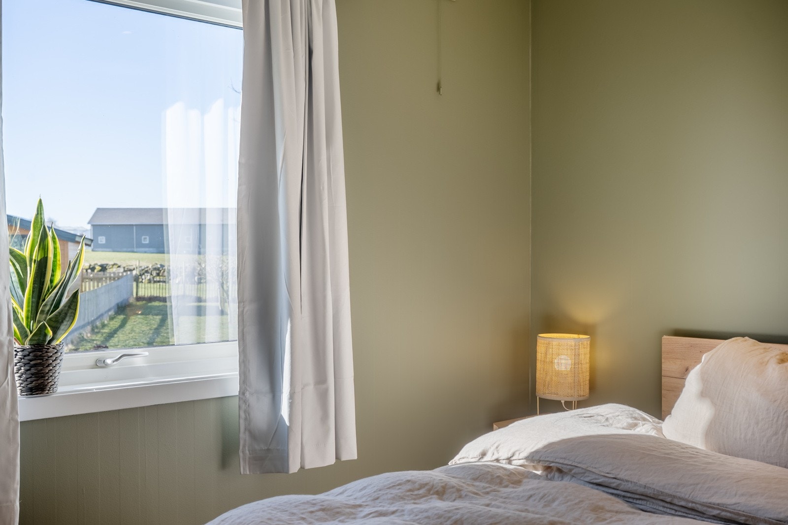 Pen utsikt fra soverommet. Galleribilde