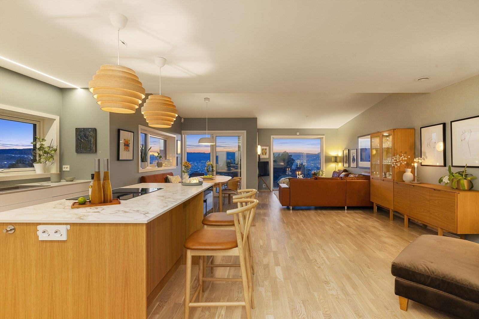 Slik kan drømmeboligen utformes - dette er fra 2b som er ferdigstilt - 2a som selges er uinnredet Galleribilde