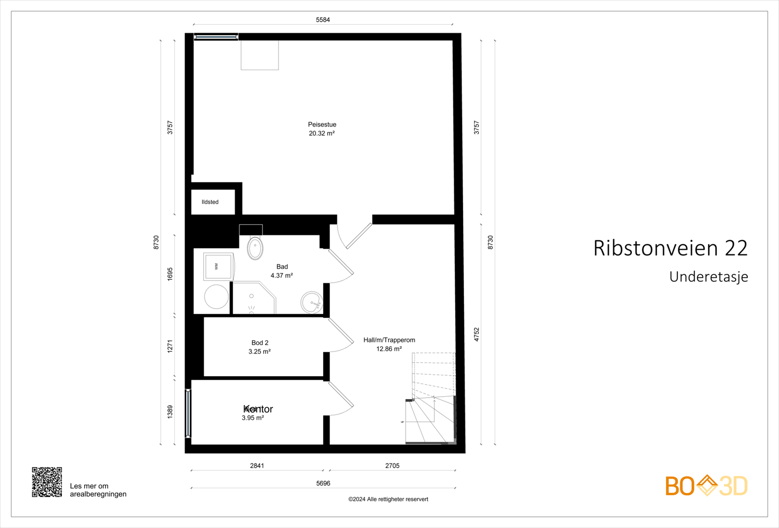 Plantegning, underetasjen. Galleribilde