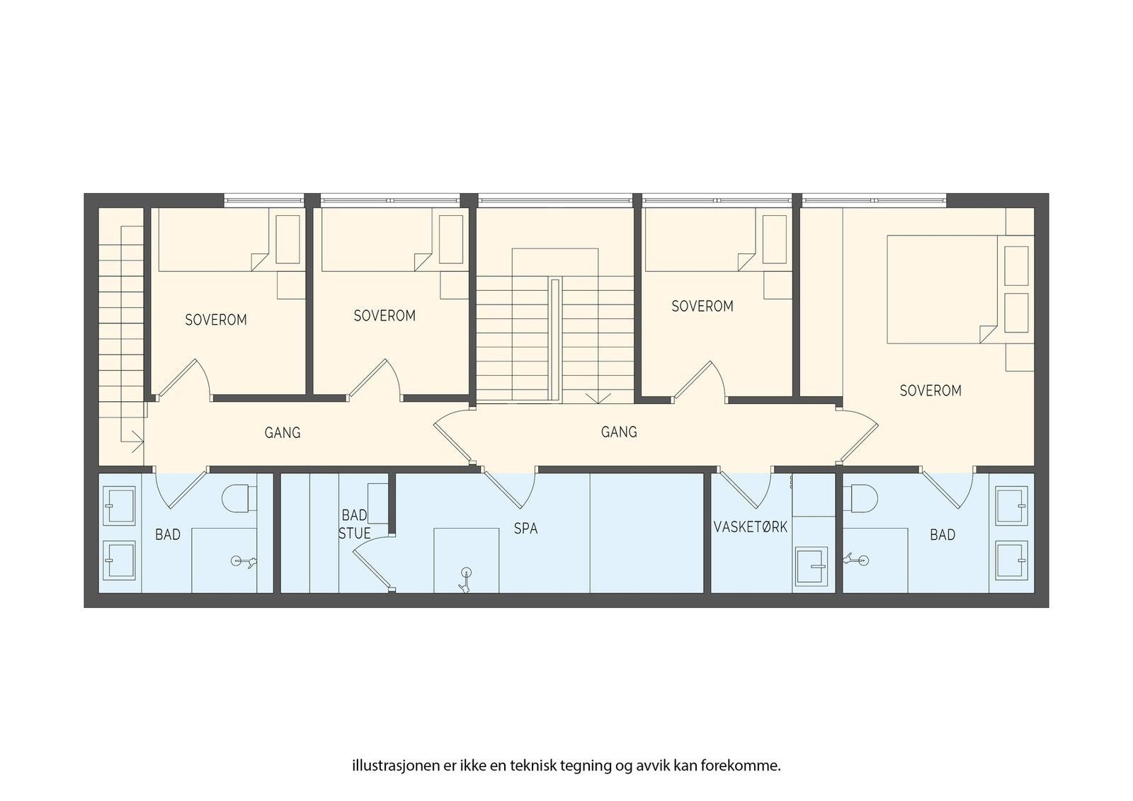 Plantegning underetasje. Galleribilde