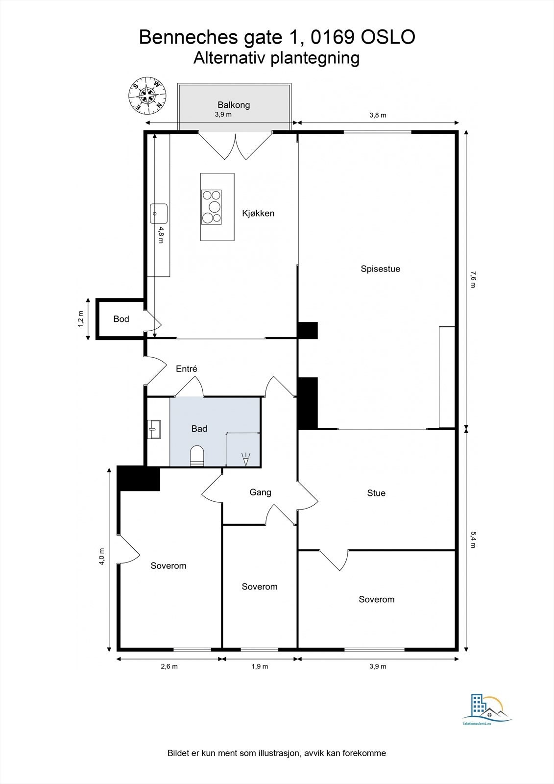 Alternativ plantegning. Galleribilde