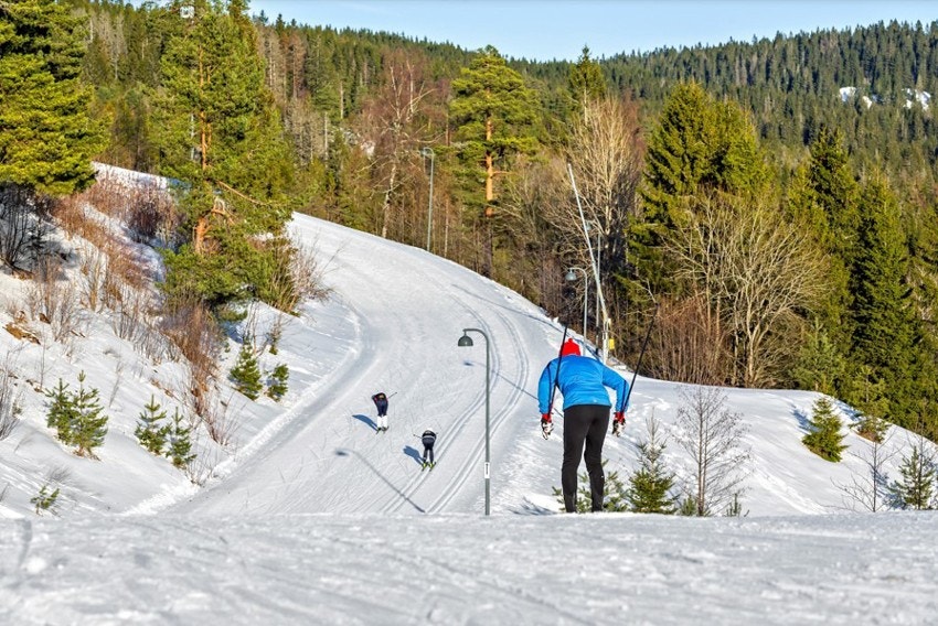 Fra skianlegget på Holmenkollen. Galleribilde