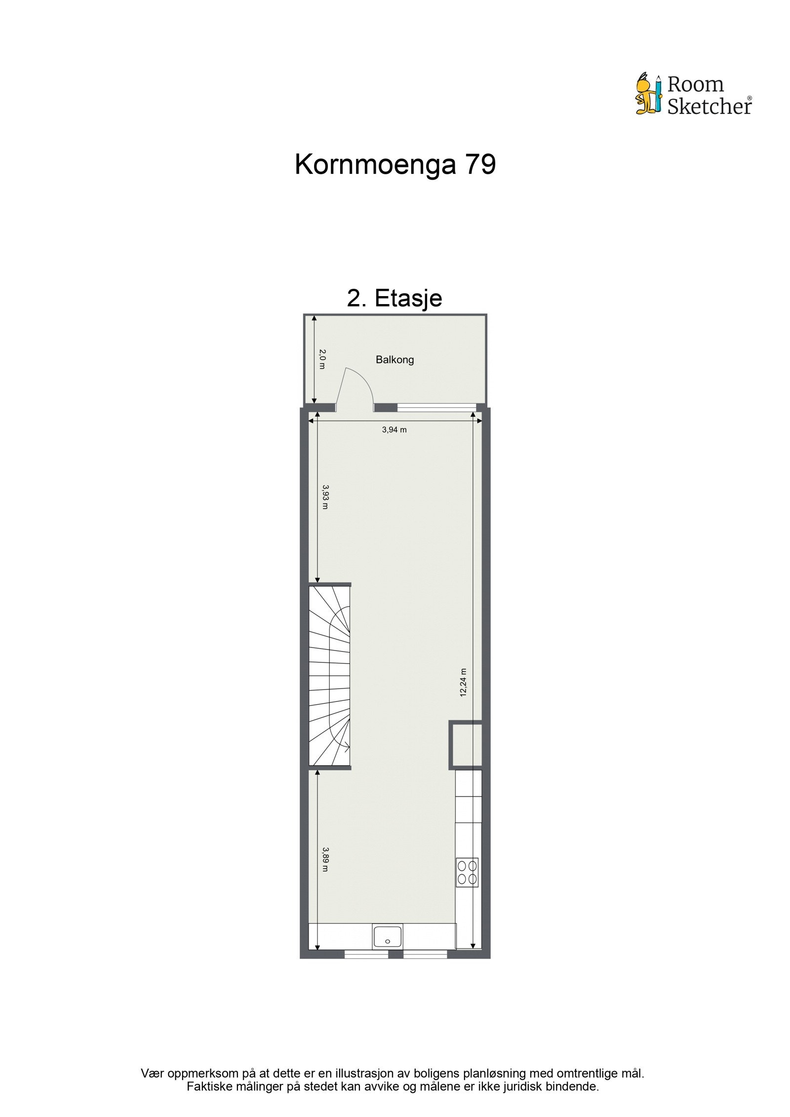 Plantegning andre etasje. Galleribilde