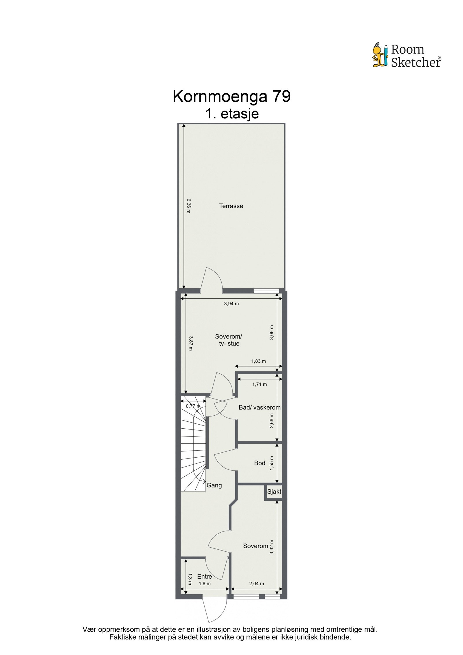 Plantegning første etasje. Galleribilde