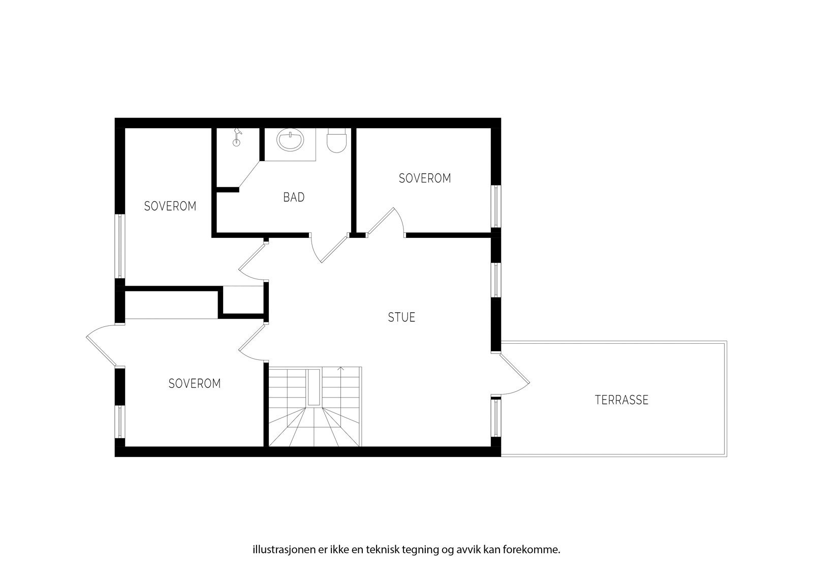 Plantegning 2. etasje Galleribilde