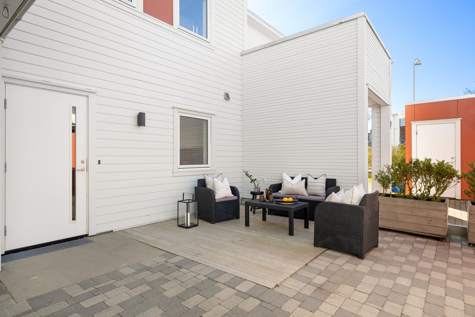 Som ende har rekkehuset ekstra bra tomt. Galleribilde