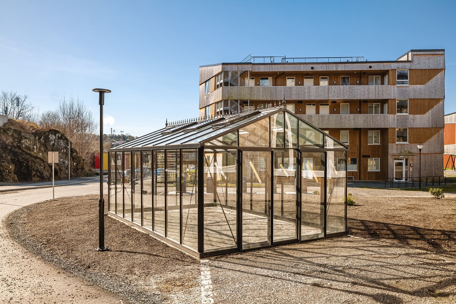 Det er sådd gress på fellesområdene som snarlig vil spire! Galleribilde