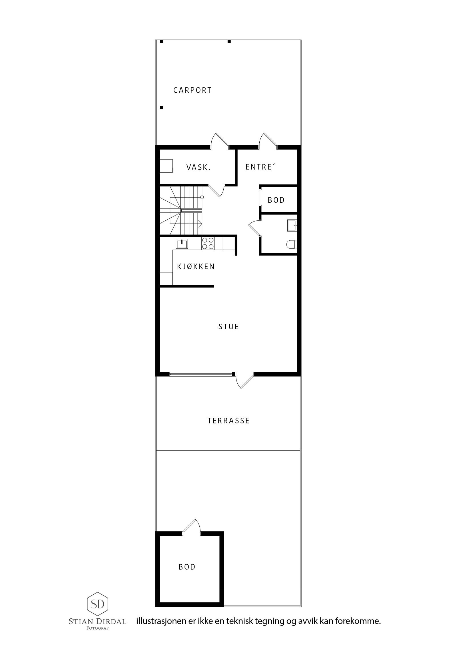 Plantegning 1.etasje Galleribilde