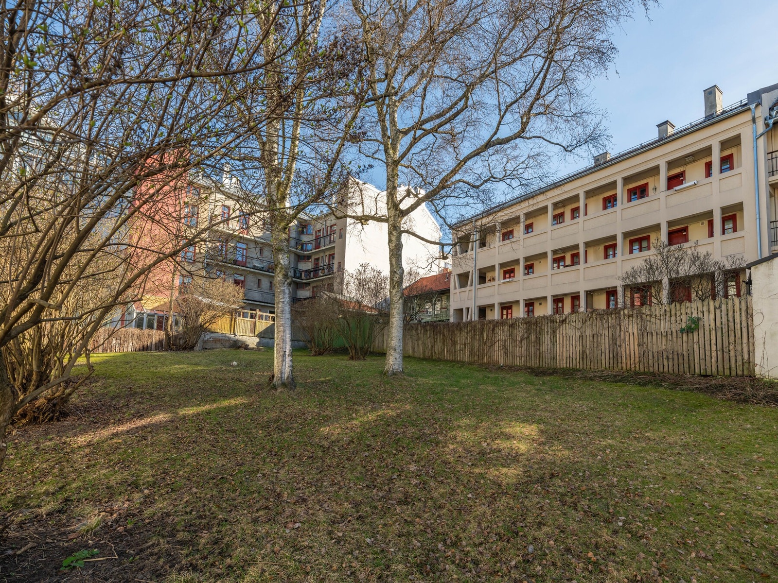 Vi har også knipset noen bilder av uteområdet bak bygget! Galleribilde