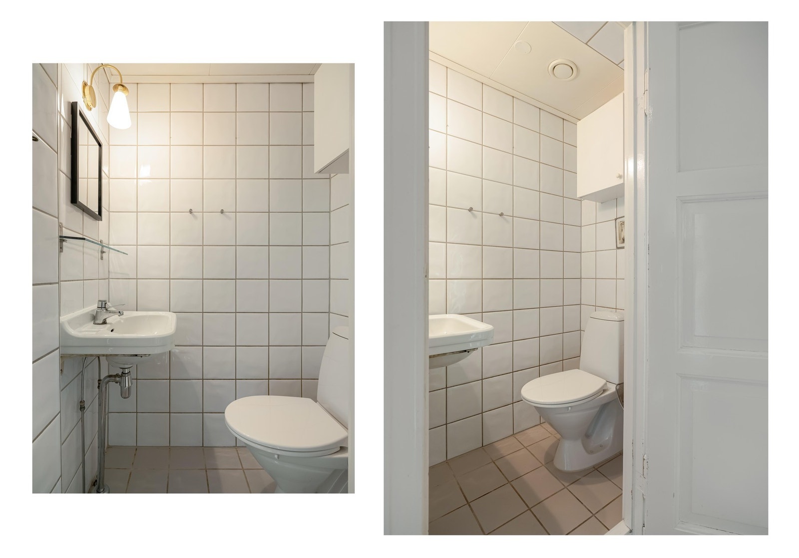 Separat toalettrom med toalett og servant. Galleribilde