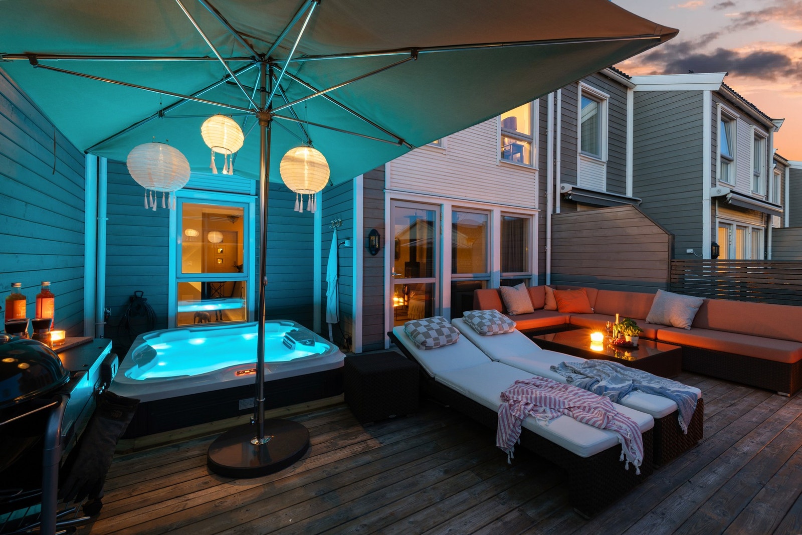 Her kan du sitte å nyte varme sommerkvelder. Galleribilde