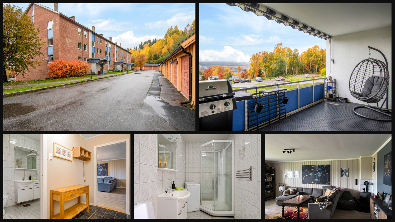 I Barkvegen finner du denne perfekte startleiligheten - lave felleskostnader, gode solforhold og kort vei til milevis med turstier! Galleribilde