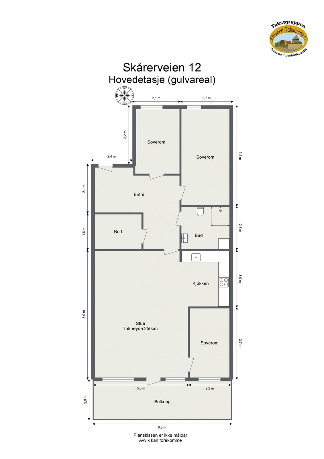 Planskisse 3. etasje Galleribilde
