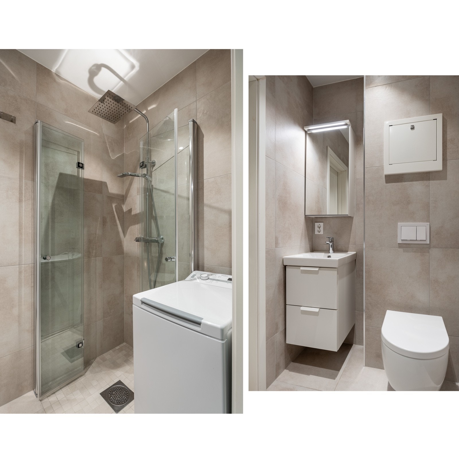 Badet har varmekabler i gulvet. Galleribilde