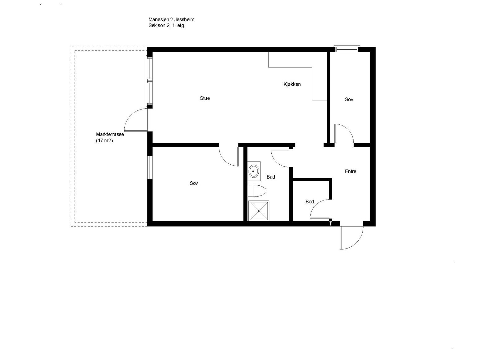 Plantegning - Manesjen 2 Galleribilde