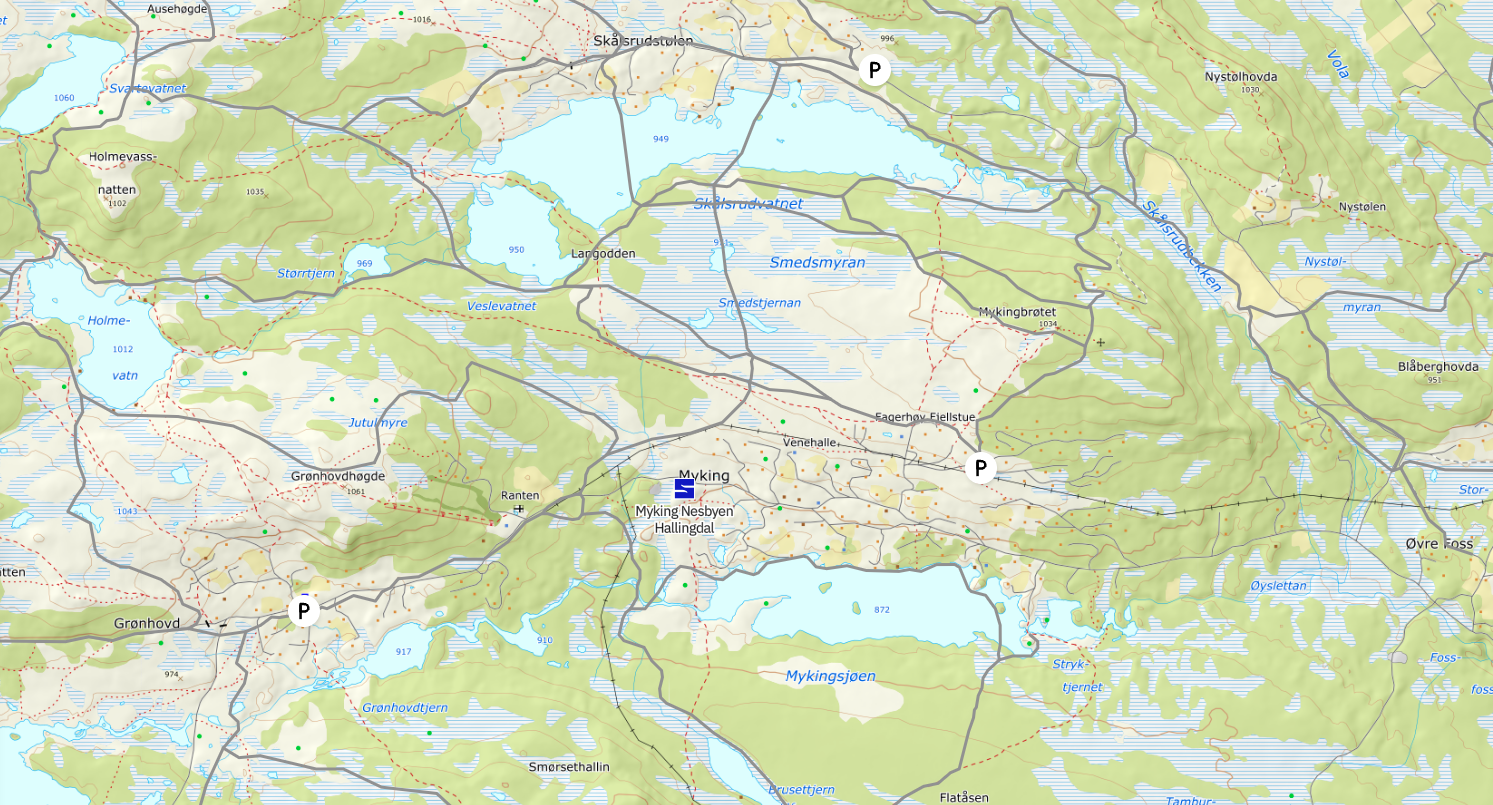 Skikart i umiddelbar nærhet Galleribilde
