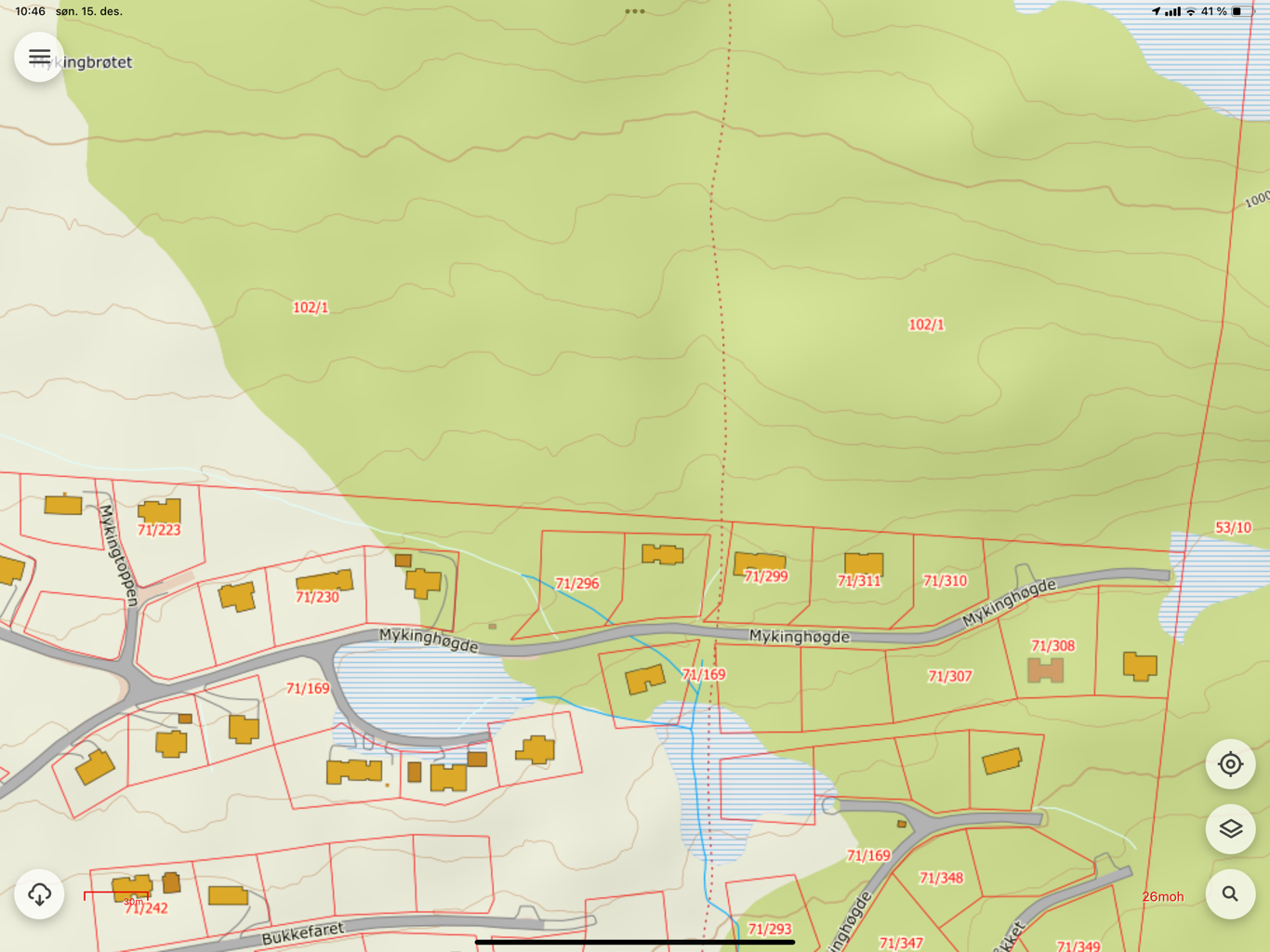 Oppdatert kart over tomtene Galleribilde