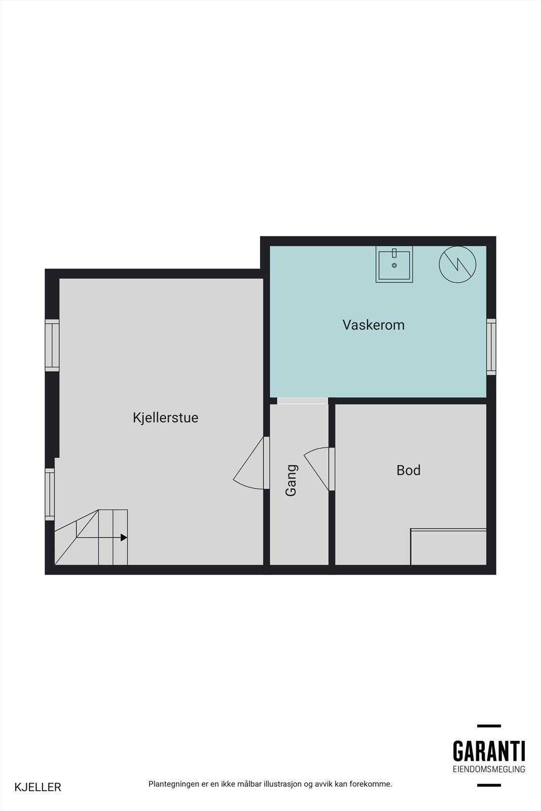 Plantegning underetasjen Galleribilde