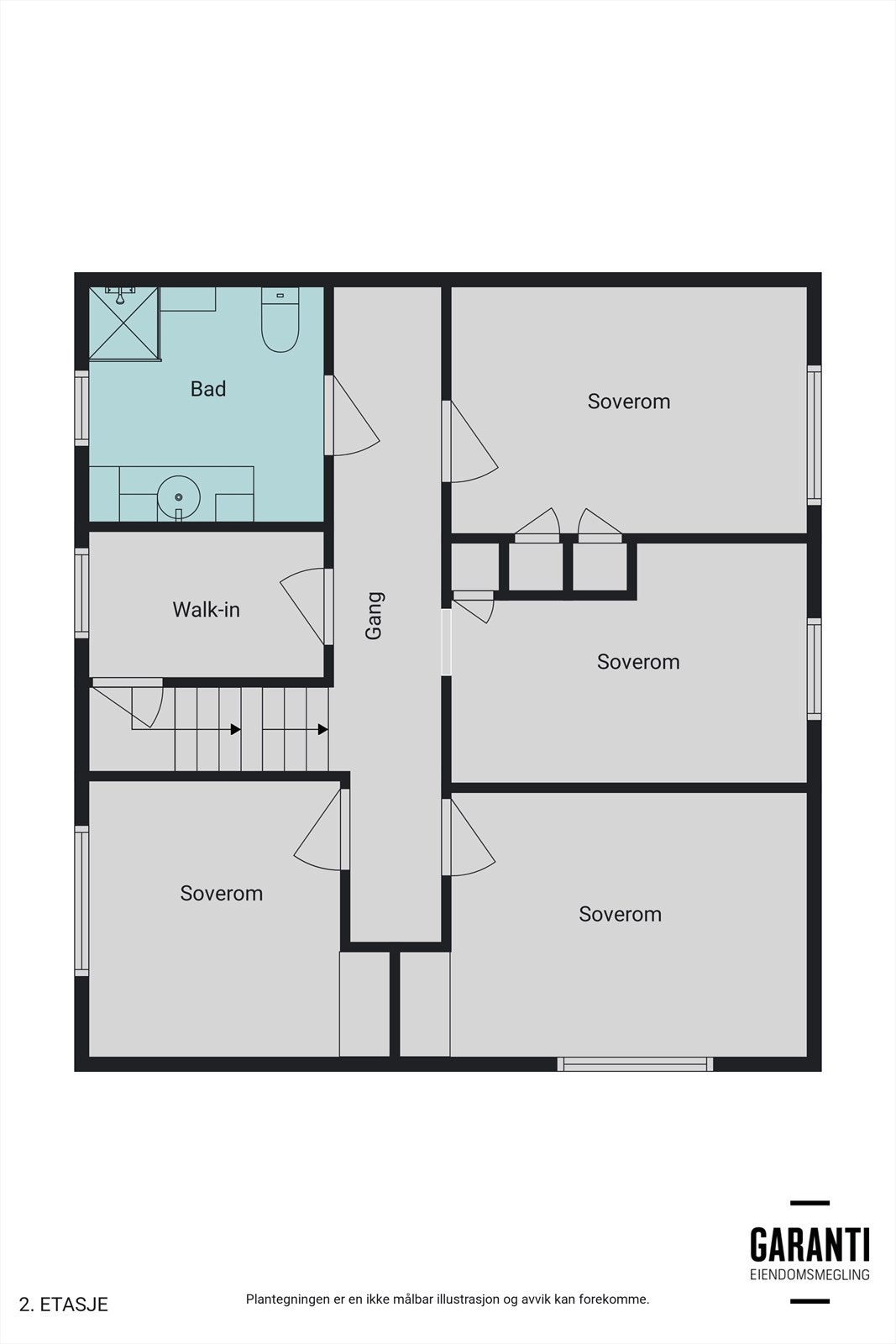 Plantegning andre etasje Galleribilde