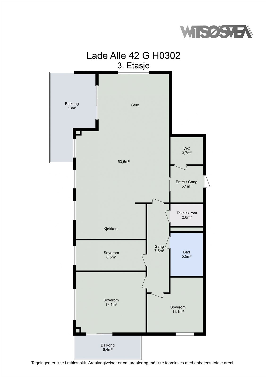 Planskisse 3. etasje Galleribilde