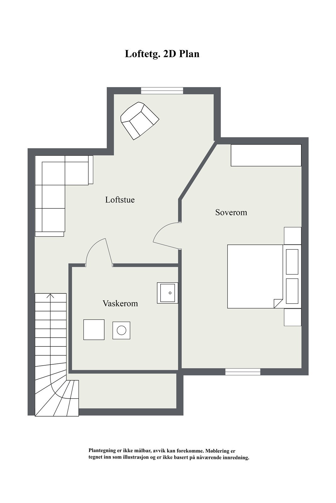 Loftetg. 2D Floor Plan Galleribilde
