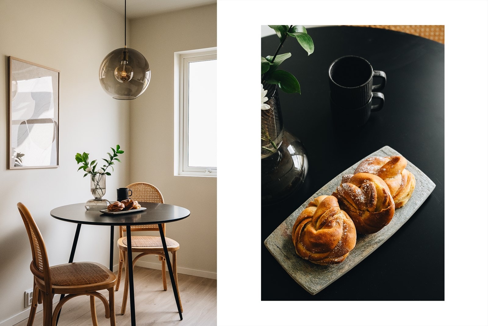 Det er også god plass til spisebord ved kjøkkenet Galleribilde