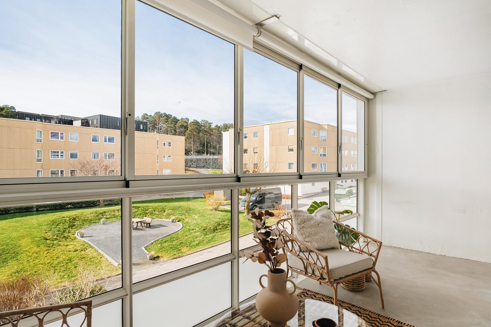 Fin utsikt mot fellesarealene Galleribilde