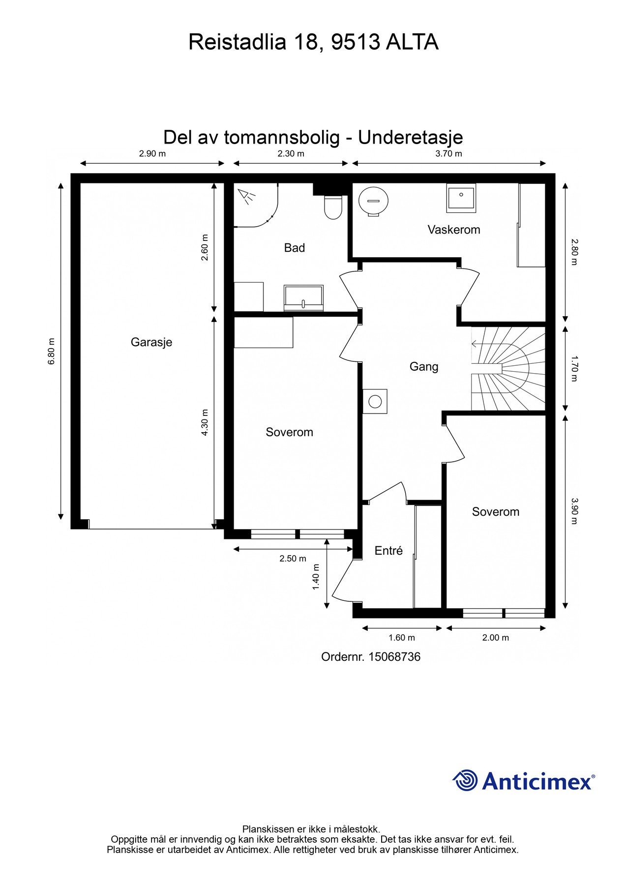 Plantegning underetasje Galleribilde