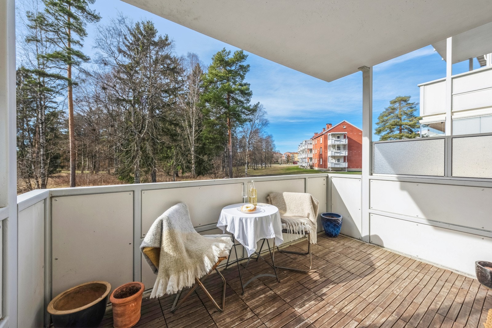 Flotte solforhold på nordvestvendt balkong Galleribilde