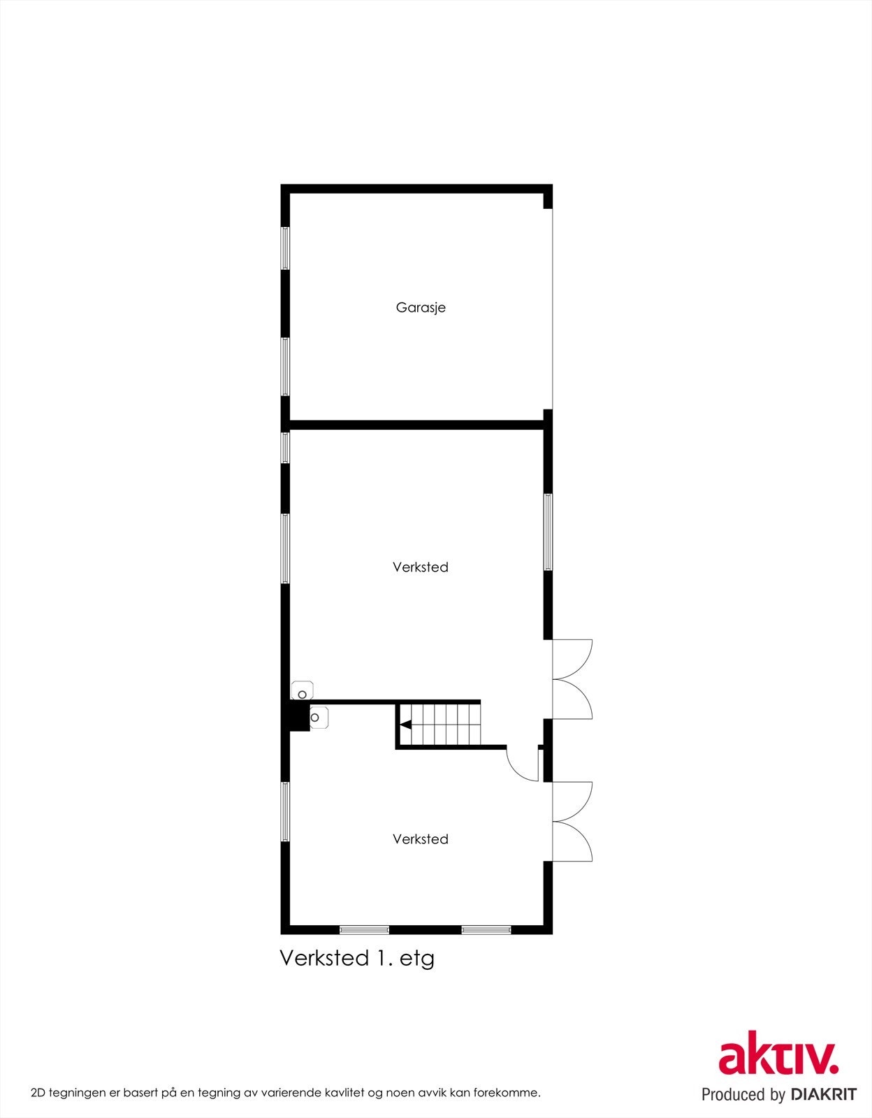 2d plantegning verksted 1.etasje Galleribilde