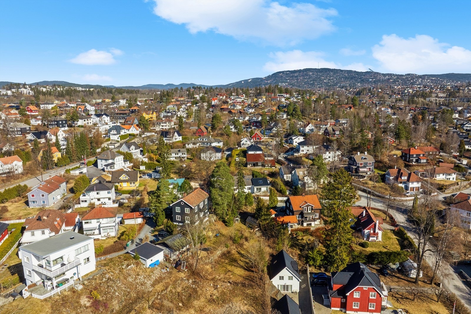 Idyllisk villaområde på grensen til Oslo. Galleribilde