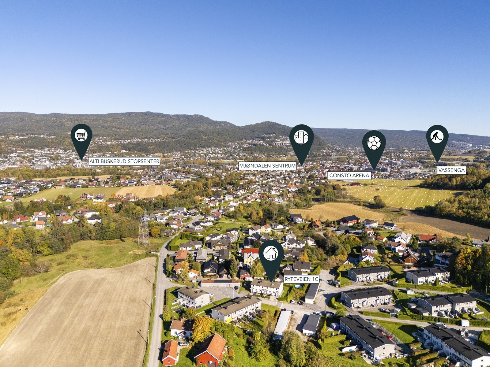 Dette er et innholdsrikt rekkehus i landlige, men sentrumsnære omgivleser Galleribilde