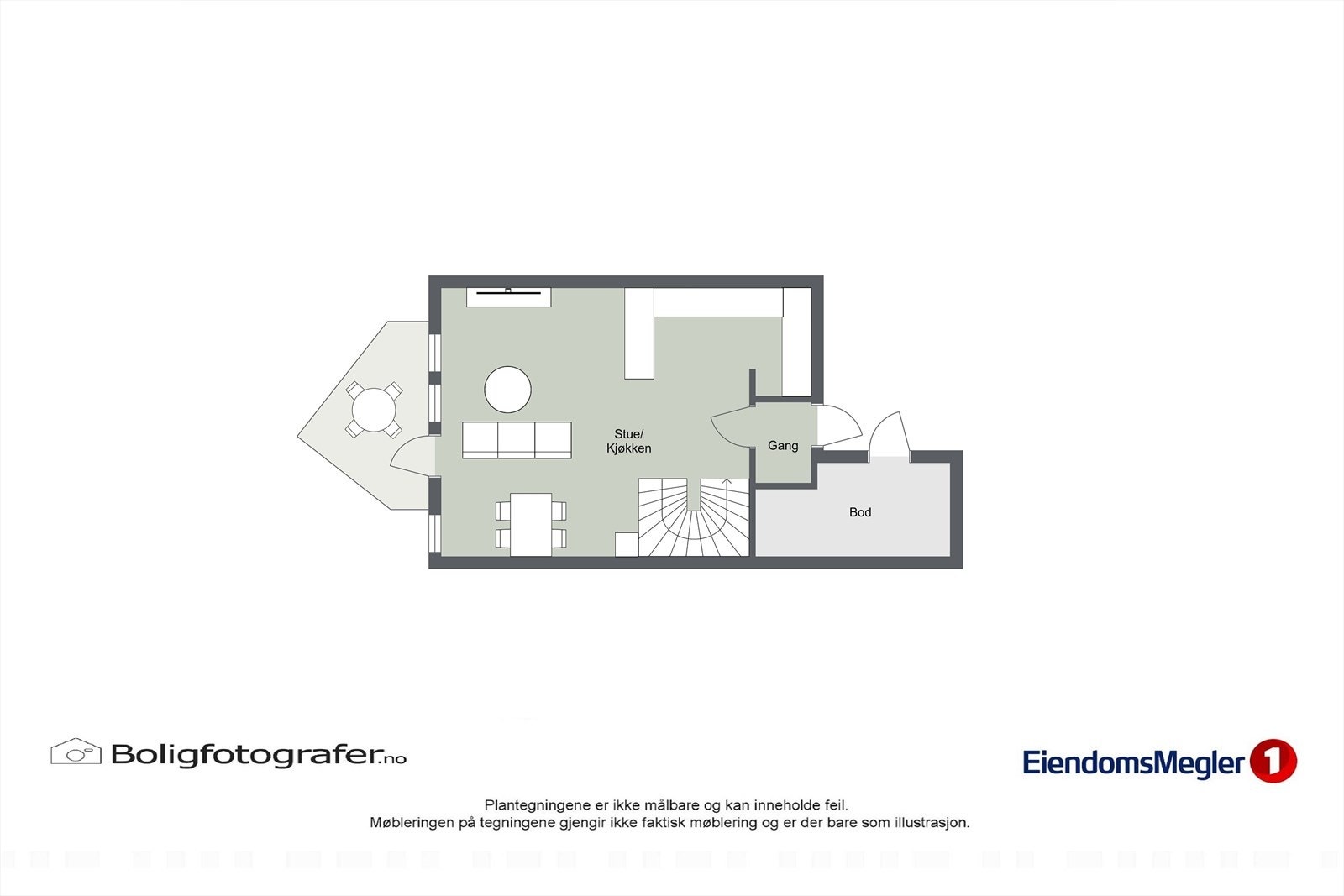 Planløsning 1. etasje. Galleribilde