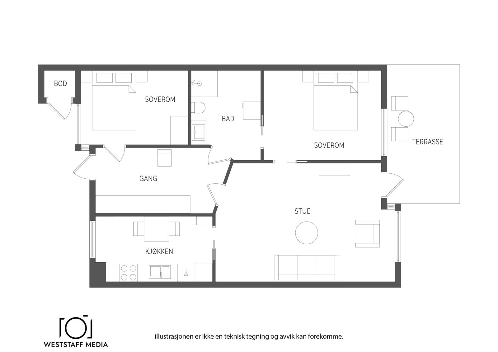 Planskisse Galleribilde