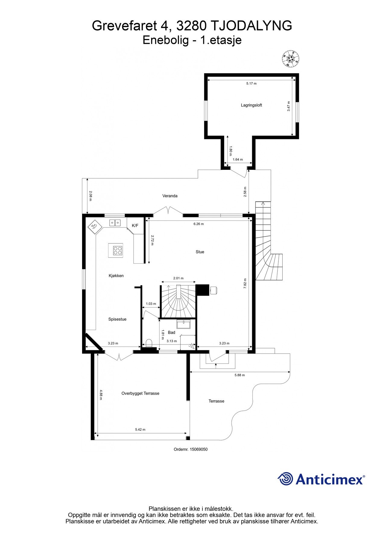 Plantegning hovedetasje. Galleribilde