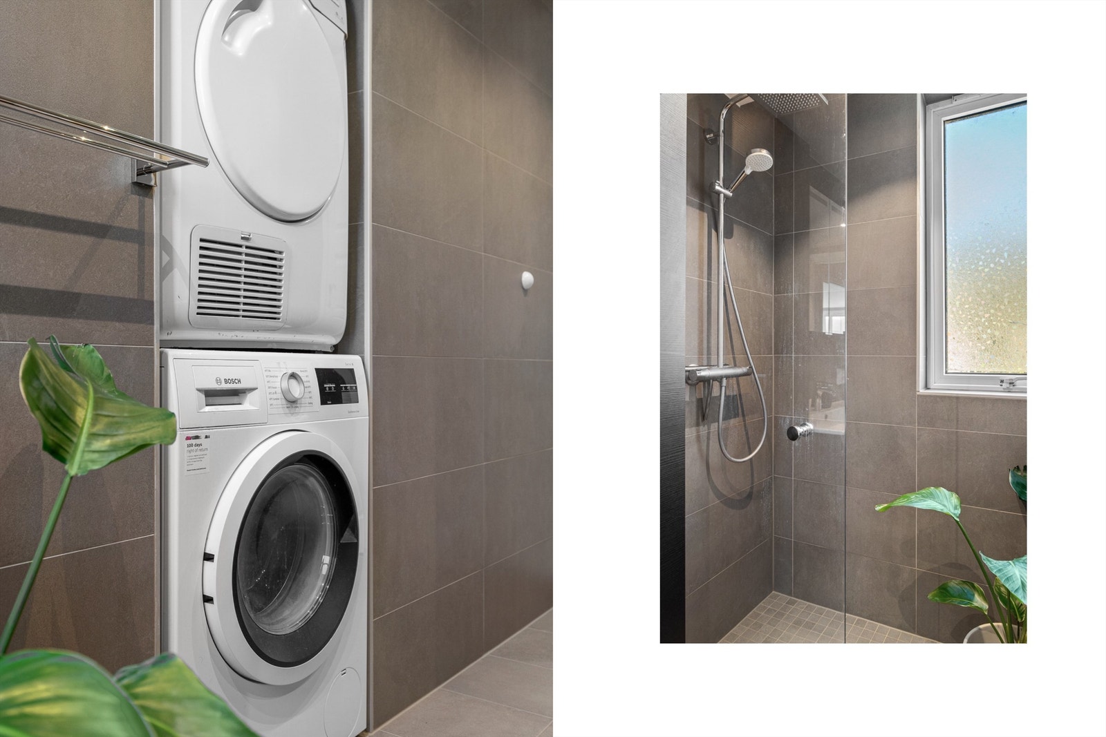 - Praktisk nisje for vaskemaskin og tørketrommel - Galleribilde